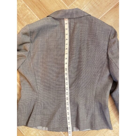 TAHARI Women's Sz 12 Tweed Suit Arthur S Levine Black Wht Wool Poly Blend Lined - Picture 9 of 16